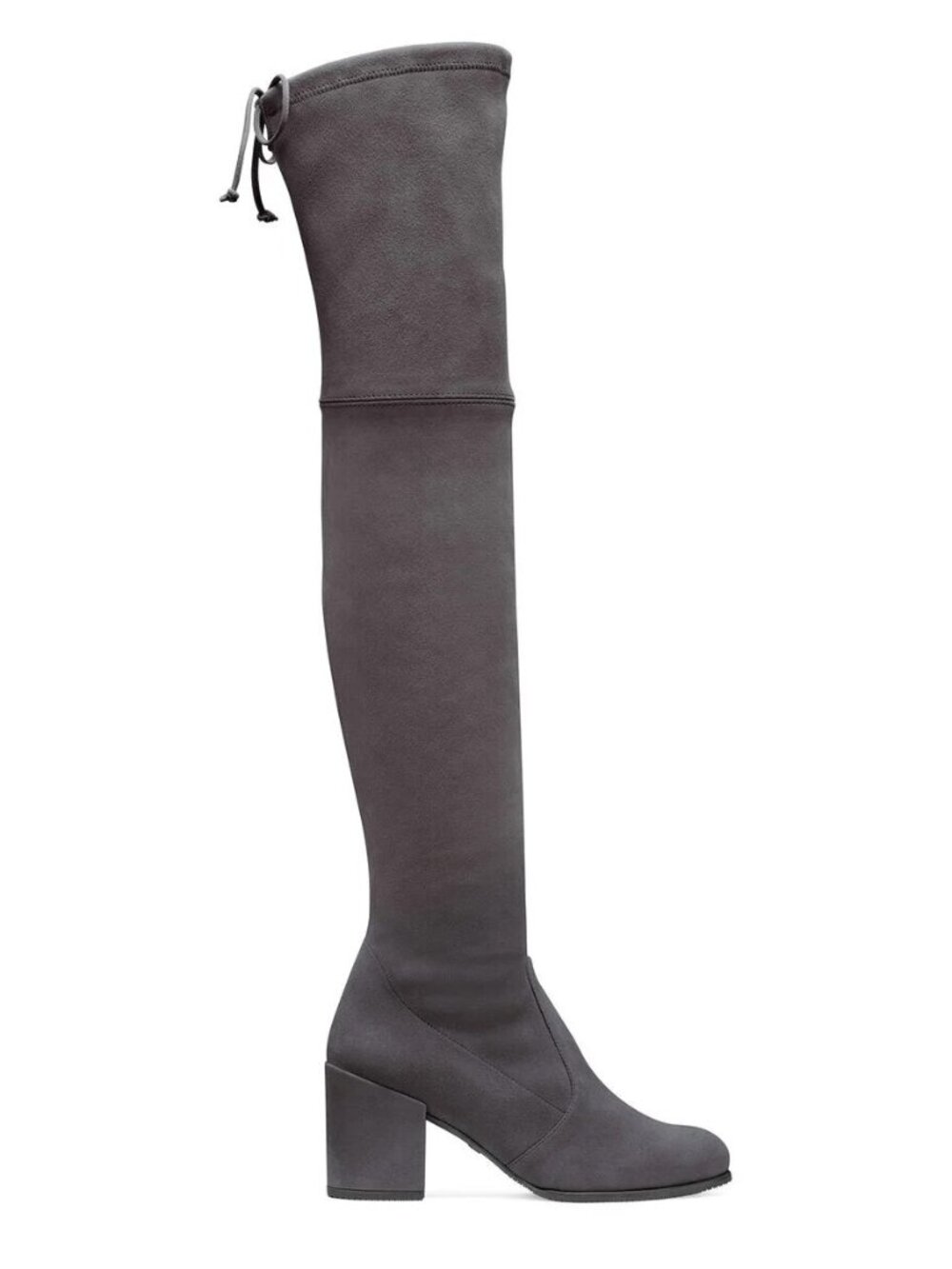 NEW $980 STUART WEITZMAN tieland Over-the-Knee Boot GREY SUEDE block 5 5 (PD20)